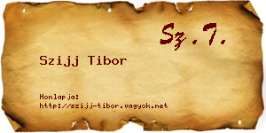 Szijj Tibor névjegykártya