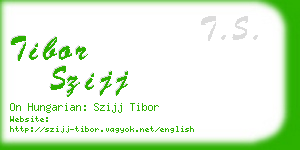 tibor szijj business card